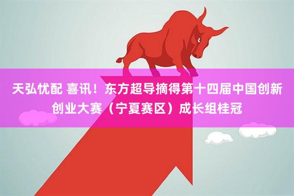 天弘忧配 喜讯！东方超导摘得第十四届中国创新创业大赛（宁夏赛区）成长组桂冠