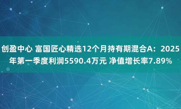 创盈中心 富国匠心精选12个月持有期混合A：2025年第一季度利润5590.4万元 净值增长率7.89%