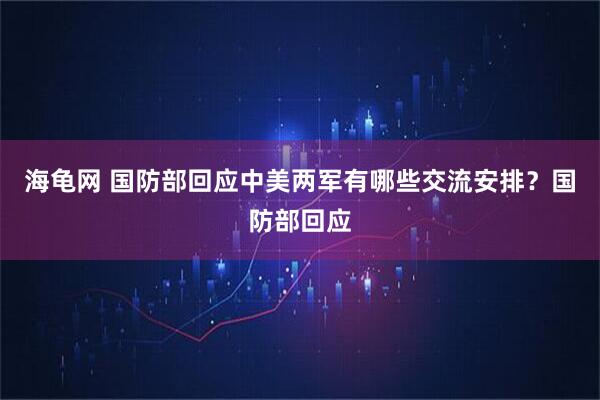 海龟网 国防部回应中美两军有哪些交流安排？国防部回应
