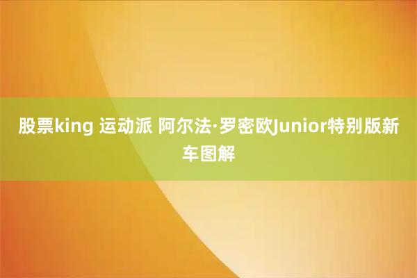 股票king 运动派 阿尔法·罗密欧Junior特别版新车图解