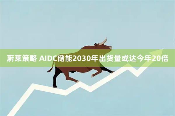 蔚莱策略 AIDC储能2030年出货量或达今年20倍